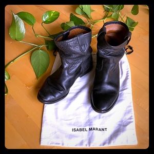 isabel marant jenny boots, black leather, size 37